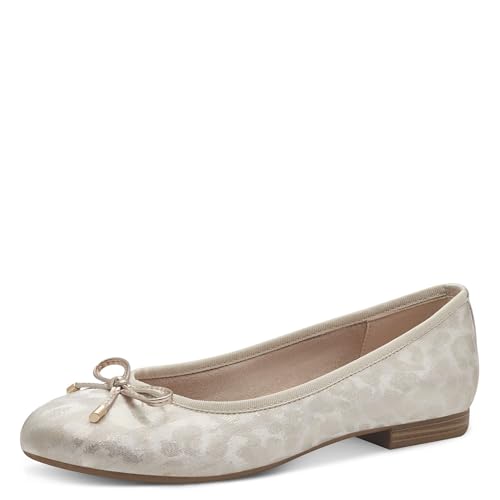 MARCO TOZZI Damen Ballerinas mit Schleife Vegan, Mehrfarbig (Leo White), 38 EU von MARCO TOZZI