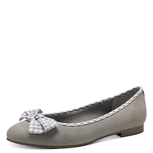 MARCO TOZZI Damen Ballerinas Flach mit Schleife, Braun (Taupe Comb), 38 von MARCO TOZZI