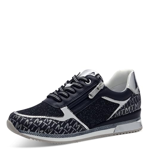 MARCO TOZZI Damen Sneaker flach mit Schnürsenkeln Freizeit, Blau (Navy Comb), 38 EU MARCO TOZZI Damen Sneaker flach mit Schnürsenkeln Freizeit, Blau (Navy Comb), 38 EU von MARCO TOZZI