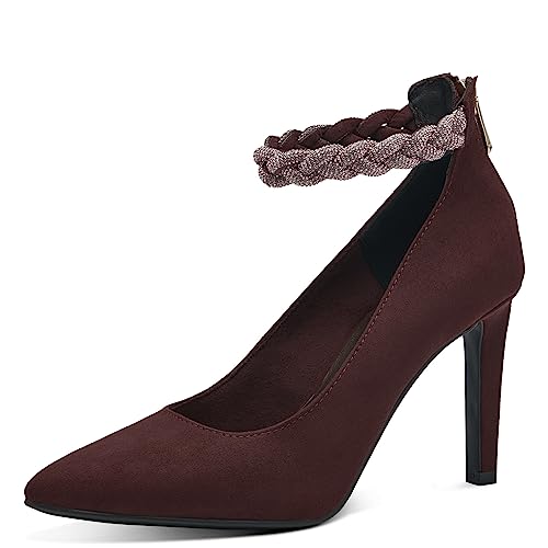 MARCO TOZZI Damen Pumps Spitz mit Riemen Spitz Elegant, Rot (Bordeaux), 36 von MARCO TOZZI