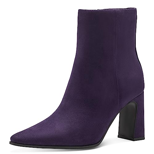 MARCO TOZZI Damen Spitz Stiefeletten mit Absatz Elegant, Violett (Purple), 39 von MARCO TOZZI