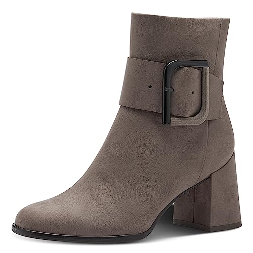 MARCO TOZZI Damen Stiefeletten mit Absatz Elegant mit Schnalle, Braun (Pepper), 38 von MARCO TOZZI