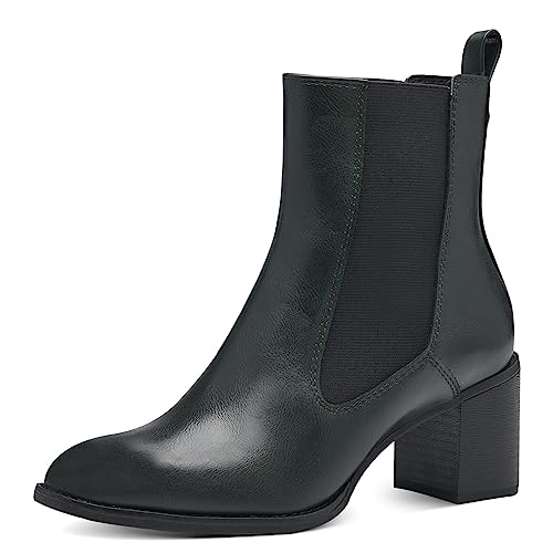 MARCO TOZZI Damen Chelsea Boots aus Kunstleder mit Absatz, Grün (Forest), 36 von MARCO TOZZI