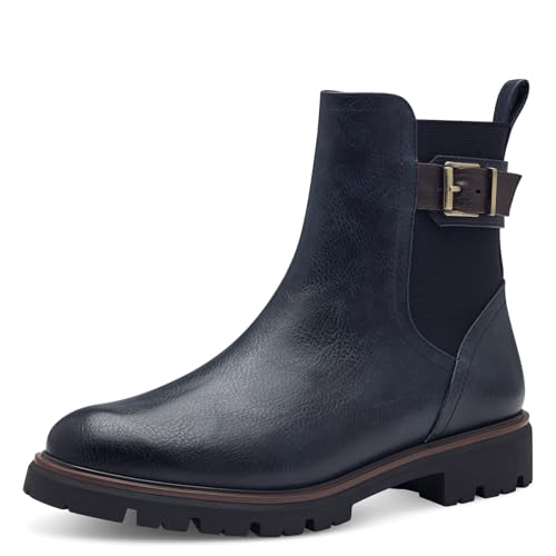 MARCO TOZZI Damen Chelsea Boots Vegan mit Reißverschluss, Blau (Navy Comb), 40 EU MARCO TOZZI Damen Chelsea Boots Vegan mit Reißverschluss, Blau (Navy Comb), 40 EU von MARCO TOZZI