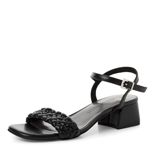 MARCO TOZZI Damen Sandalen mit Absatz Elegant Kleiner Absatz, Schwarz (Black), 42 EU von MARCO TOZZI