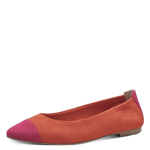 MARCO TOZZI Damen Ballerinas Spitz Elegant, Mehrfarbig (Carrot Comb), 39 EU von MARCO TOZZI