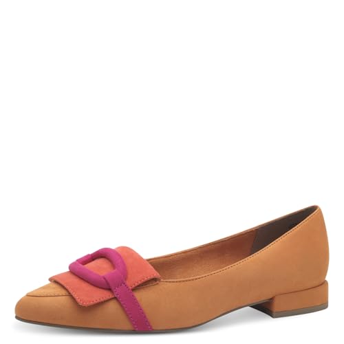 MARCO TOZZI Damen Ballerinas Spitz Kleiner Absatz, Mehrfarbig (Mango Comb), 37 EU von MARCO TOZZI