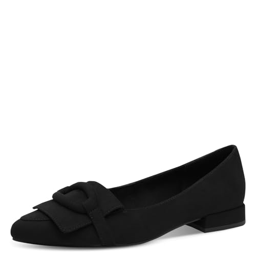 MARCO TOZZI Damen Ballerinas Spitz Kleiner Absatz, Schwarz (Black), 38 EU von MARCO TOZZI