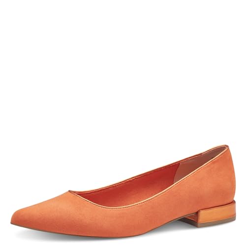 MARCO TOZZI Damen Ballerinas Spitz Vegan, Orange (Orange Comb), 41 EU von MARCO TOZZI