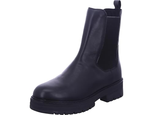 MARCO TOZZI Damen Chelsea Boots aus Leder mit Plateau, Schwarz (Black), 41 EU von MARCO TOZZI