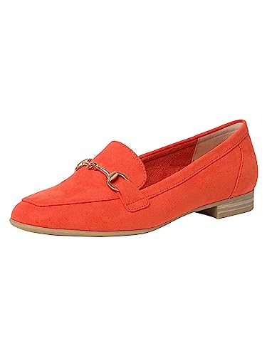 MARCO TOZZI Damen Slipper Elegant Vegan, Orange (Carrot), 37 EU von MARCO TOZZI