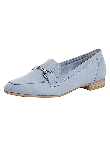 MARCO TOZZI Damen Slipper Elegant Vegan, Blau (Polar), 38 EU von MARCO TOZZI