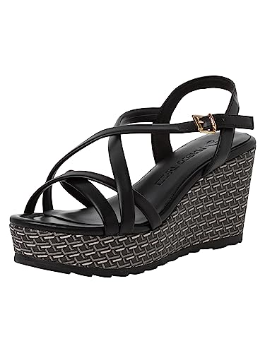 MARCO TOZZI Damen Keilsandale, Keilabsatz, weiches FEEL ME Fußbett, ideal für Business und Freizeit von MARCO TOZZI