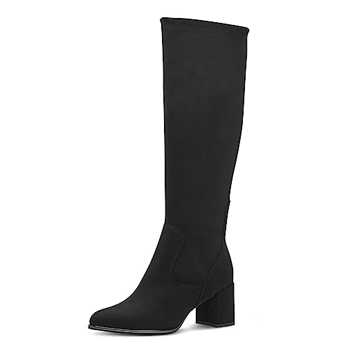 MARCO TOZZI Damen Langschaftstiefel mit Absatz bis zum Knie Elegant, Schwarz (Black), 38 von MARCO TOZZI