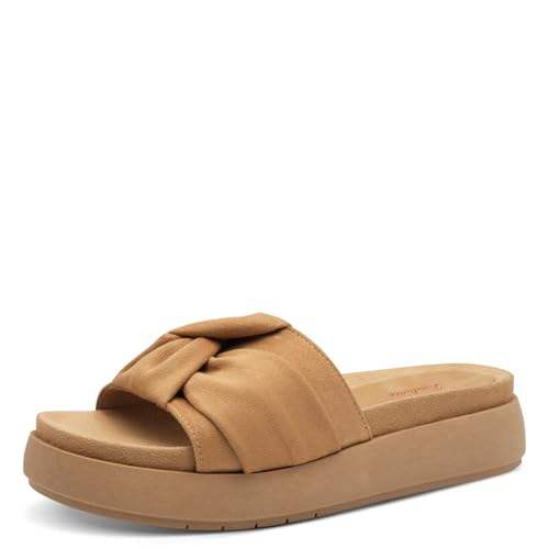 MARCO TOZZI Damen Pantoletten Bequem Sommer, Braun (Biscuit), 41 EU von MARCO TOZZI