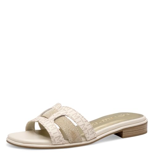 MARCO TOZZI Damen Pantoletten Elegant Sommer, Beige (Cream Comb), 38 EU von MARCO TOZZI