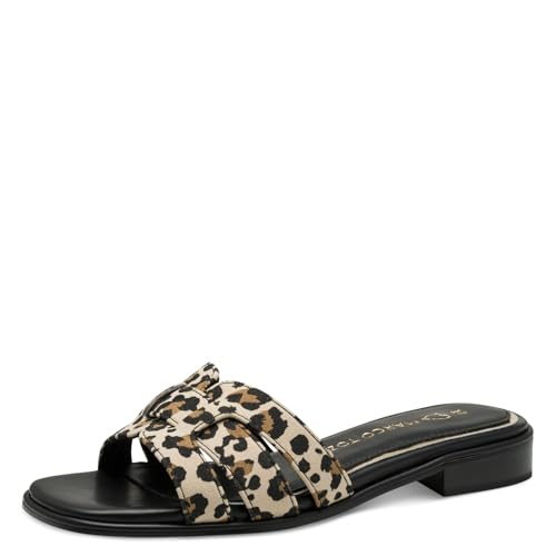 MARCO TOZZI Damen Pantoletten Elegant Sommer, Mehrfarbig (Leo Dune), 38 EU von MARCO TOZZI