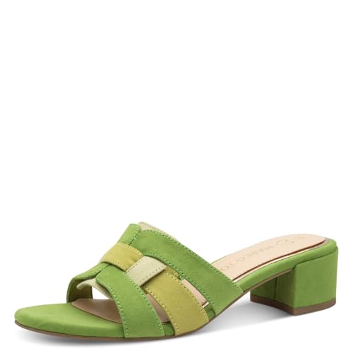 MARCO TOZZI Damen Pantoletten mit Blockabsatz Elegant, Grün (Apple Comb), 37 EU von MARCO TOZZI
