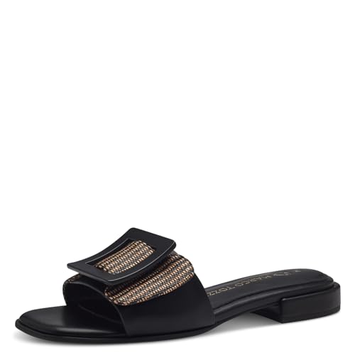 MARCO TOZZI Damen Pantoletten mit Blockabsatz Elegant, Schwarz (Black Comb), 37 EU von MARCO TOZZI