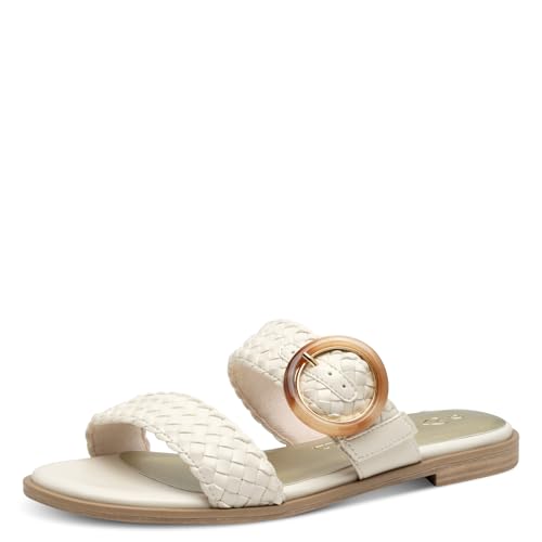 MARCO TOZZI Damen Pantoletten mit Schnalle Elegant, Beige (Cream), 38 EU von MARCO TOZZI