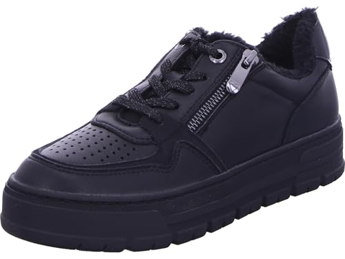 MARCO TOZZI Damen Plateau Sneaker mit Schnürsenkeln Freizeit, Schwarz (Black), 39 EU von MARCO TOZZI