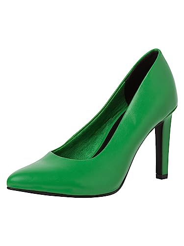 MARCO TOZZI Damen Pumps Spitz Vegan, Metallisch (Grün), 37 EU von MARCO TOZZI