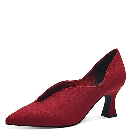 MARCO TOZZI Damen Pumps Blockabsatz Spitz, Rot (Chianti), 37 von MARCO TOZZI