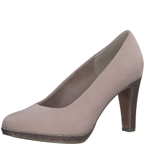 MARCO TOZZI Damen Pumps Glitzer Vegan, Beige (Powder Comb), 41 EU von MARCO TOZZI