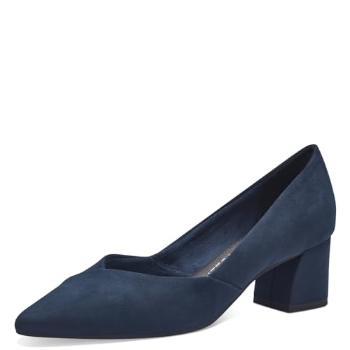 MARCO TOZZI Damen Pumps mit Blockabsatz Vegan, Blau (Navy), 39 EU von MARCO TOZZI