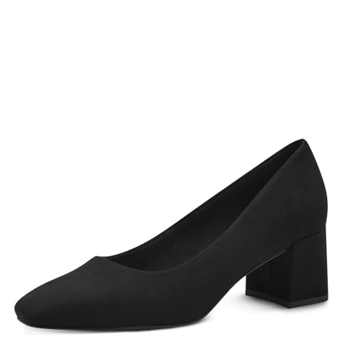 MARCO TOZZI Damen Pumps mit Blockabsatz Vegan, Schwarz (Schwarz), 38 EU von MARCO TOZZI