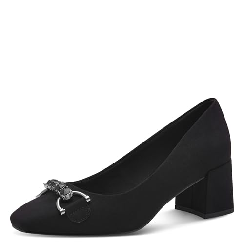 MARCO TOZZI Damen Pumps mit Blockabsatz Vegan, Schwarz (Black), 41 EU von MARCO TOZZI