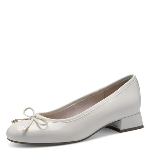 MARCO TOZZI Damen Pumps mit Schleife Elegant, Cremefarben (Cream patent), 40 EU von MARCO TOZZI