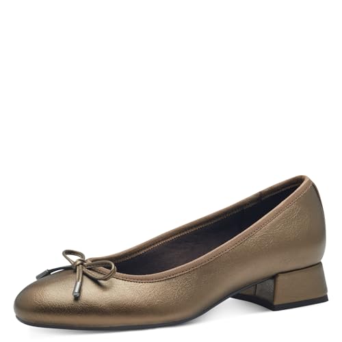 MARCO TOZZI Damen Pumps mit Schleife Elegant, Gold (Dark Gold), 37 EU von MARCO TOZZI