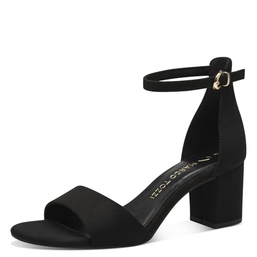 MARCO TOZZI Damen Sandalen mit Absatz mit Riemen Elegant, Schwarz (Black), 40 EU von MARCO TOZZI