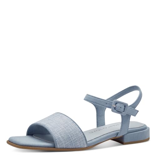 MARCO TOZZI Damen Sandalen mit Absatz mit Verstellbarem Riemen Bequem, Blau (Polar Comb), 37 EU von MARCO TOZZI