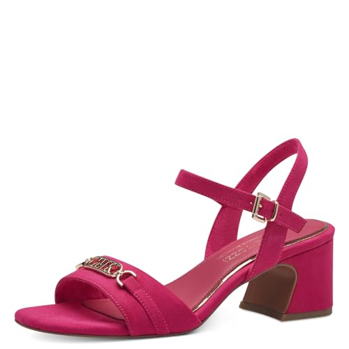 MARCO TOZZI by Guido Maria Kretschmer Damen Sandalen mit Absatz mit Verstellbarem Riemen Elegant, Rosa (Pink), 39 EU von MARCO TOZZI
