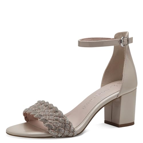 MARCO TOZZI Damen Sandalen mit Absatz Elegant Blockabsatz, Rosa (Powder pat cb), 40 EU von MARCO TOZZI