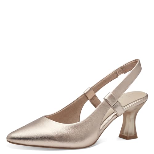 MARCO TOZZI Damen Slingpumps Spitz Elegant, Beige (Platinum), 41 EU von MARCO TOZZI