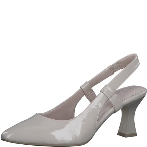 MARCO TOZZI Damen Slingpumps Spitz Elegant, Cremefarben (Powder Patent), 41 EU von MARCO TOZZI