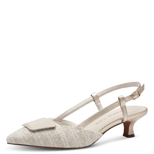 MARCO TOZZI Damen Slingpumps Spitz Elegant, Mehrfarbig (Ivory Multi), 40 EU von MARCO TOZZI