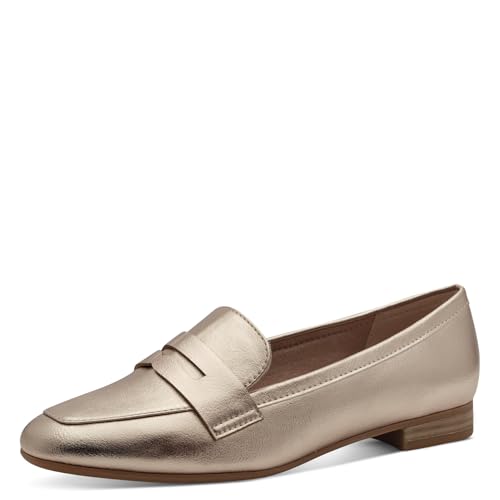 MARCO TOZZI Damen Slipper Elegant Vegan, Beige (Platinum), 36 EU von MARCO TOZZI