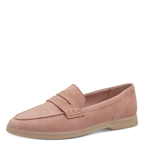 MARCO TOZZI Damen Slipper aus Leder Elegant, Rosa (Nude), 39 EU von MARCO TOZZI