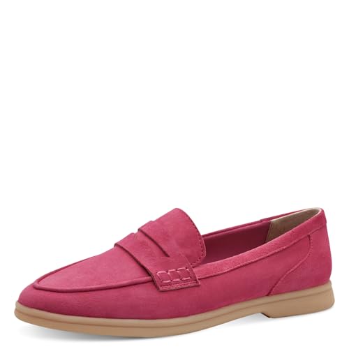MARCO TOZZI Damen Slipper aus Leder Elegant, Rosa (Pink), 41 EU von MARCO TOZZI