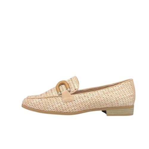 MARCO TOZZI Damen Slipper mit Blockabsatz Elegant, Beige (Powder), 37 EU von MARCO TOZZI