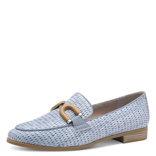 MARCO TOZZI Damen Slipper mit Blockabsatz Elegant, Blau (Polar), 38 EU von MARCO TOZZI