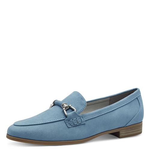MARCO TOZZI Damen Slipper mit Blockabsatz Elegant, Blau (Sky), 39 EU von MARCO TOZZI