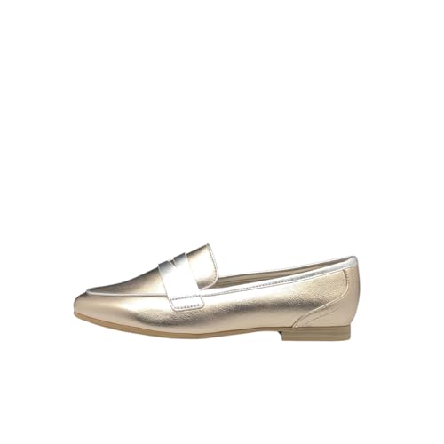 MARCO TOZZI Damen Slipper mit Blockabsatz Elegant, Gold (Platinum Comb), 41 EU von MARCO TOZZI