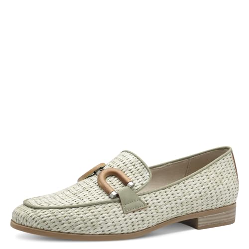 MARCO TOZZI Damen Slipper mit Blockabsatz Elegant, Grün (Moss), 39 EU von MARCO TOZZI