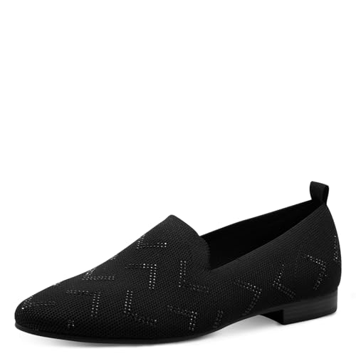 MARCO TOZZI Damen Slipper mit Blockabsatz Runde Spitze, Schwarz (Black), 36 EU von MARCO TOZZI