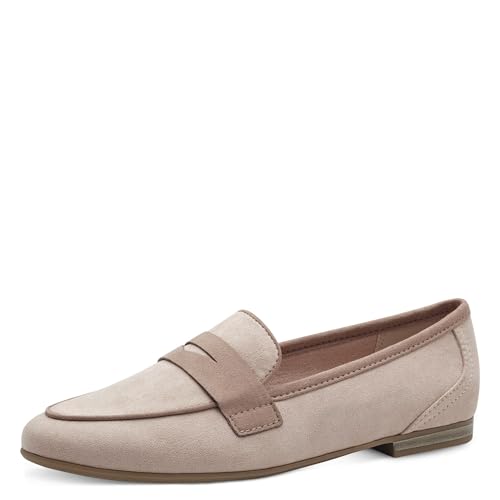 MARCO TOZZI Damen Slipper mit Blockabsatz Vegan, Rosa (Powder Comb), 37 EU von MARCO TOZZI